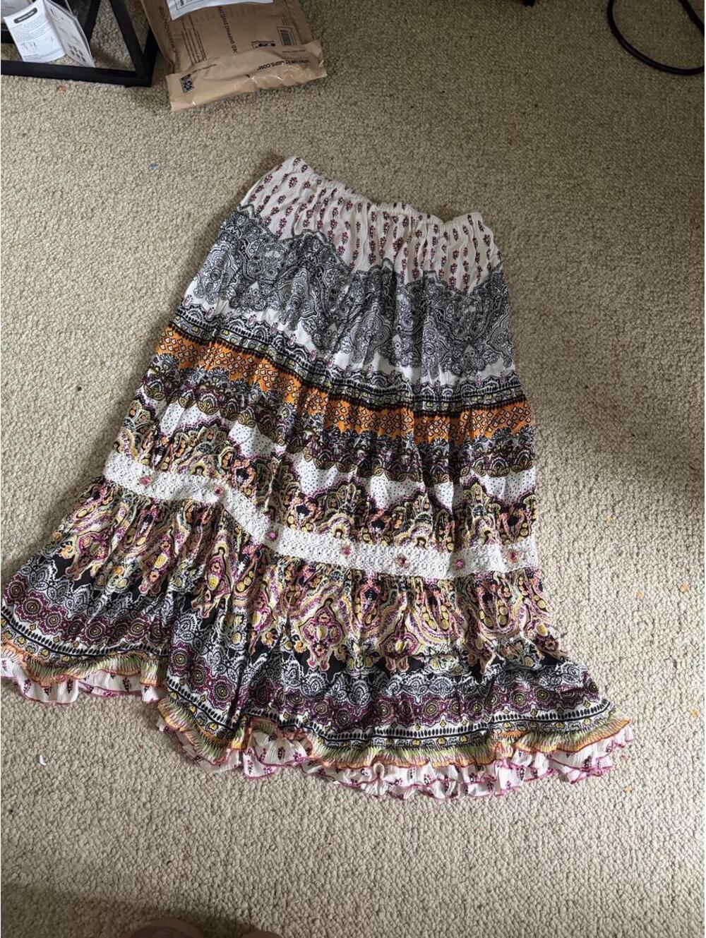 Forbidden Rayon Midi Skirt